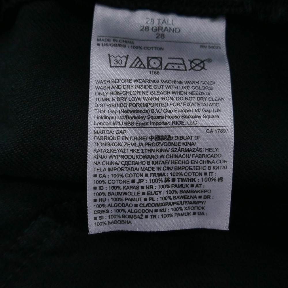 Gap‎ Girlfriend Jeans 28 Tall Black Womens Distressed Ripped Denim NEW - Picture 16 of 16